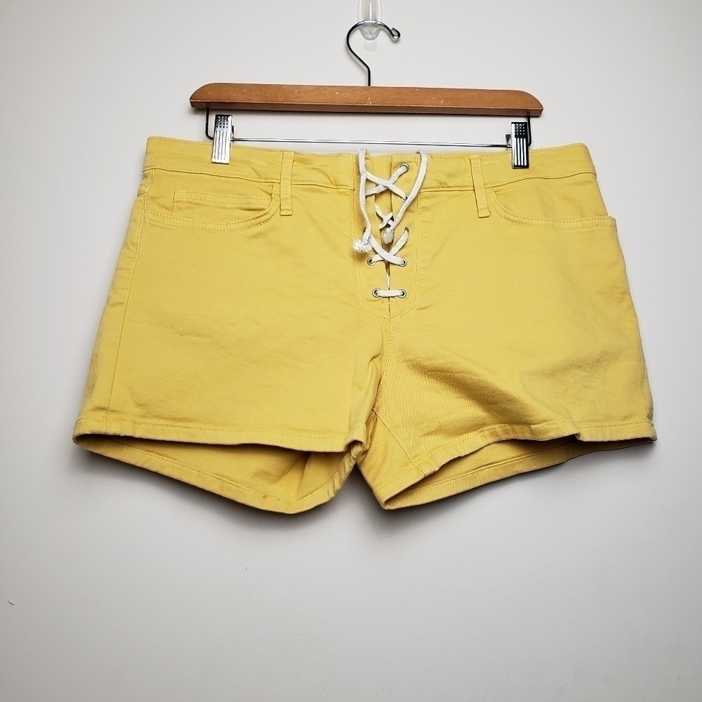 JOE'S Tie Front Yellow Shorts